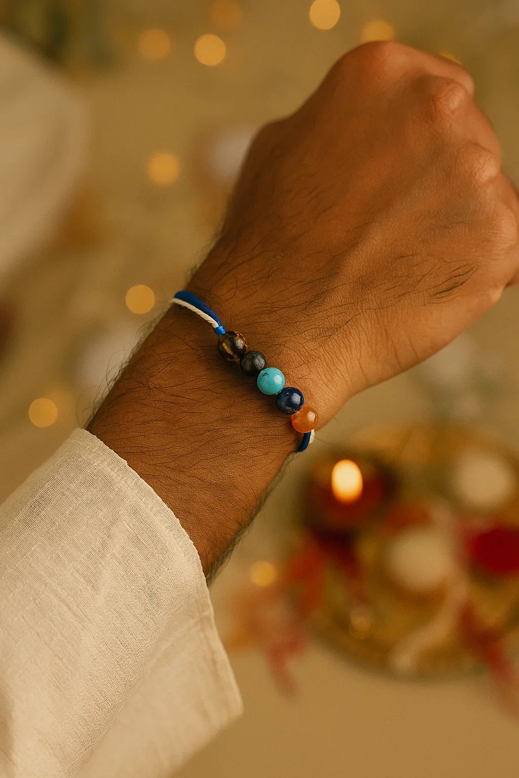 PANCHAMRIT GEMSTONE RAKHI