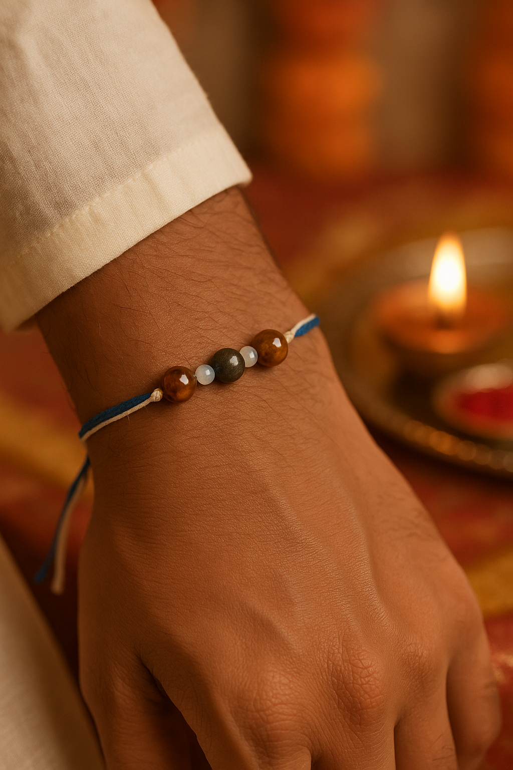 TRIDHAARA GEMSTONE RAKHI