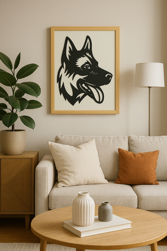 GERMAN SHEPHARD 3D PRINT WALL ART