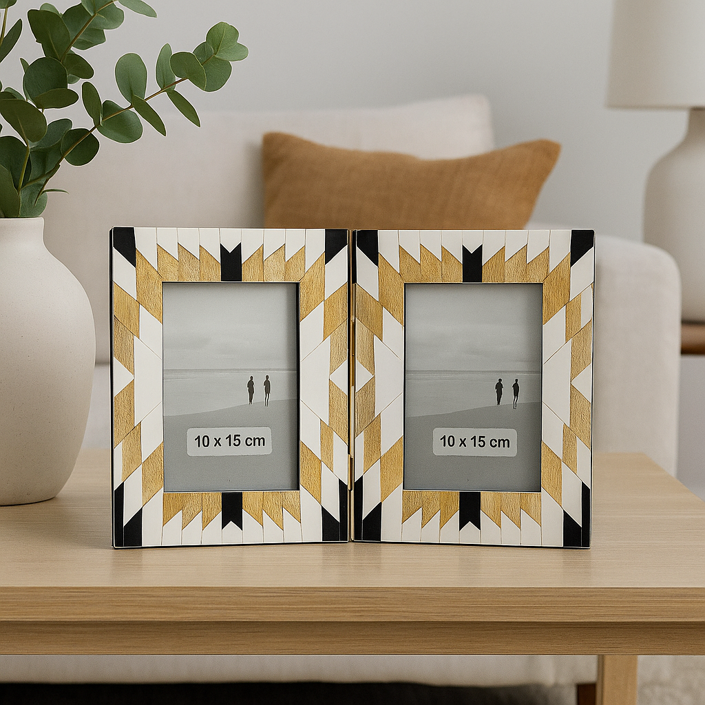 Sunburst Double Photo Frame