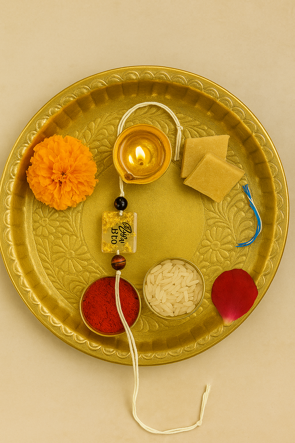 RAJYOTSA TIGER EYE STONE RAKHI