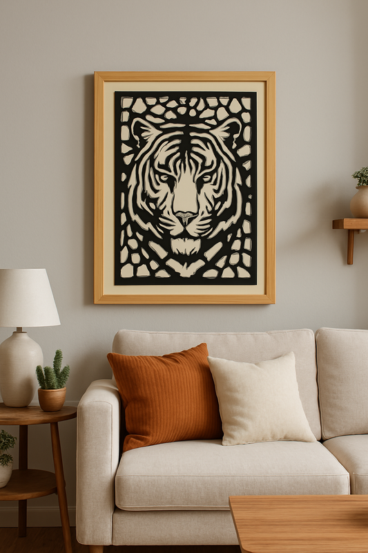 TIGER 3D PRINT WALL DECOR