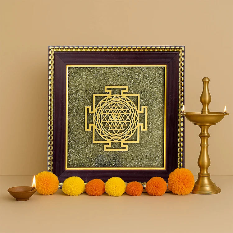 VASTU SHAKTI SHREE YANTRA RAW PYRITE