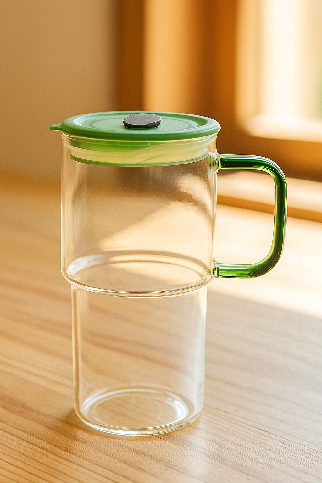 GLEAMSIP GLASS TUMBLER WITH STRAW