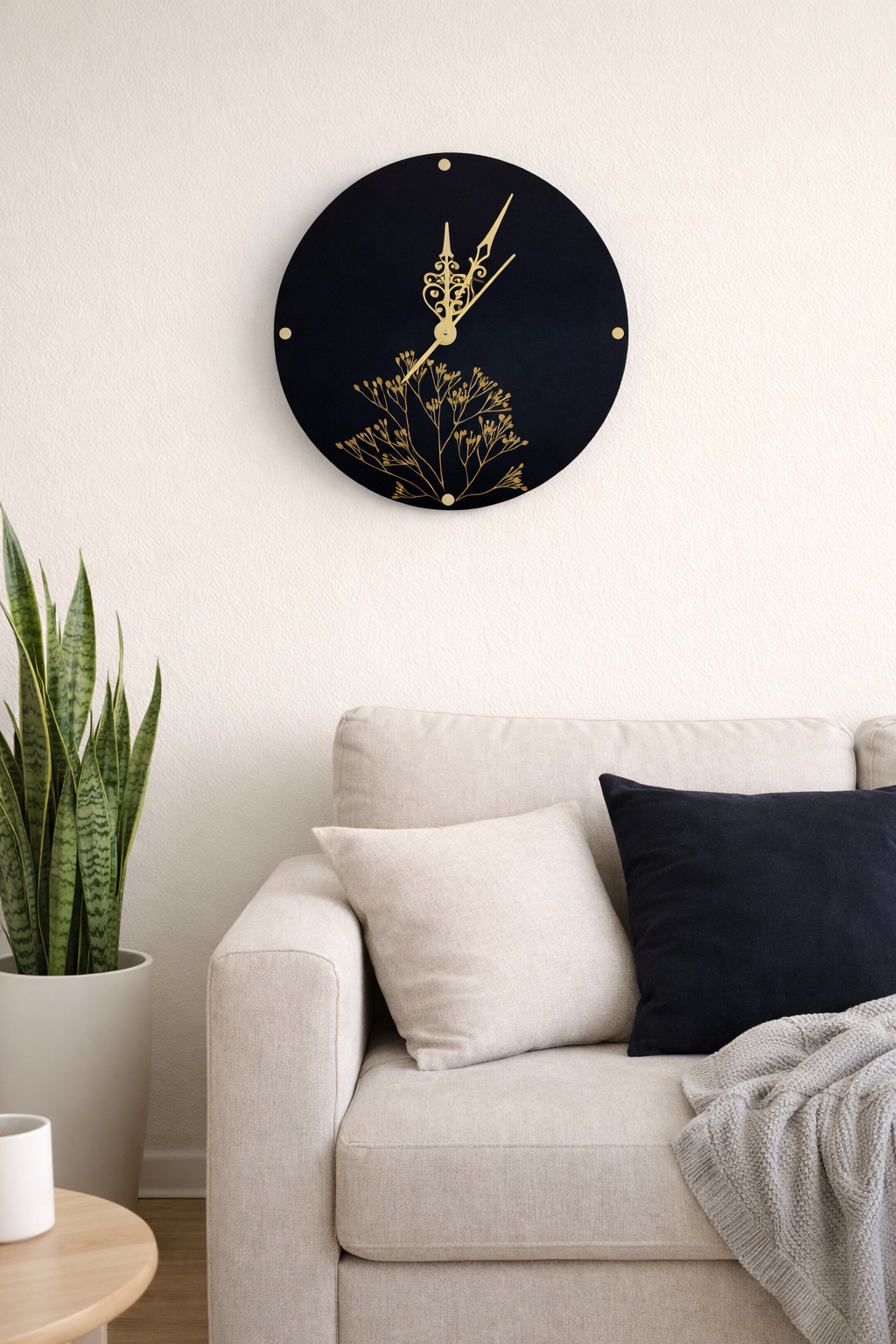 Midnight Bloom Clock