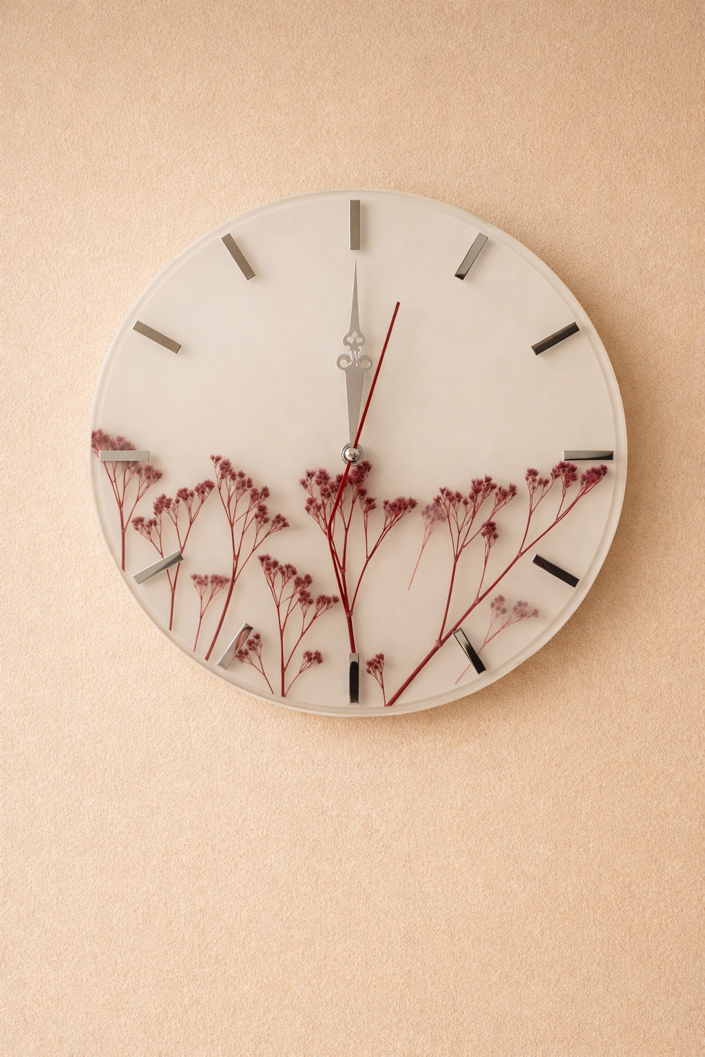 Floral Mist Wall Clock