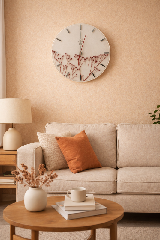 Floral Mist Wall Clock