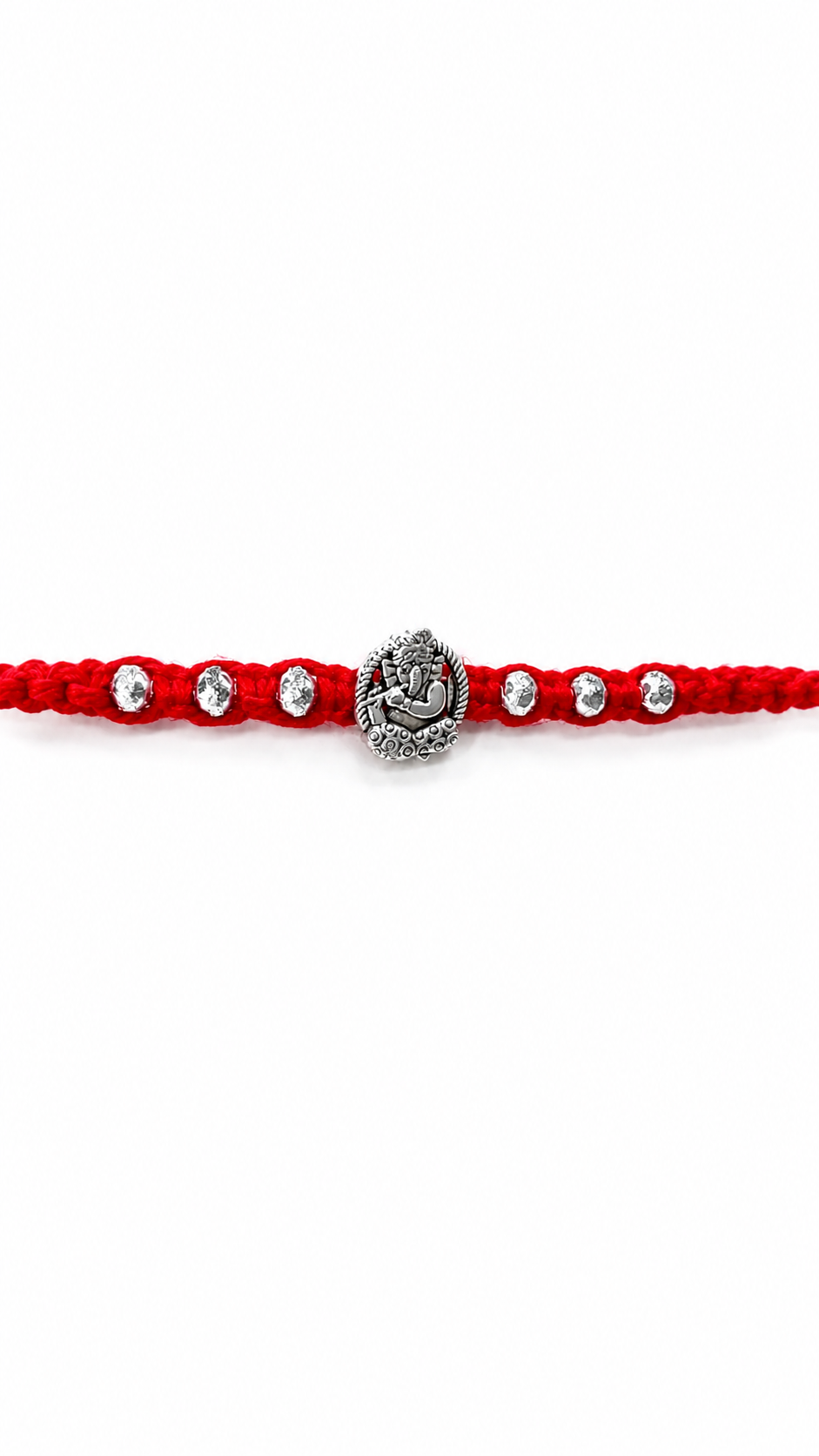 Ganesha Blessings Silver Rakhi