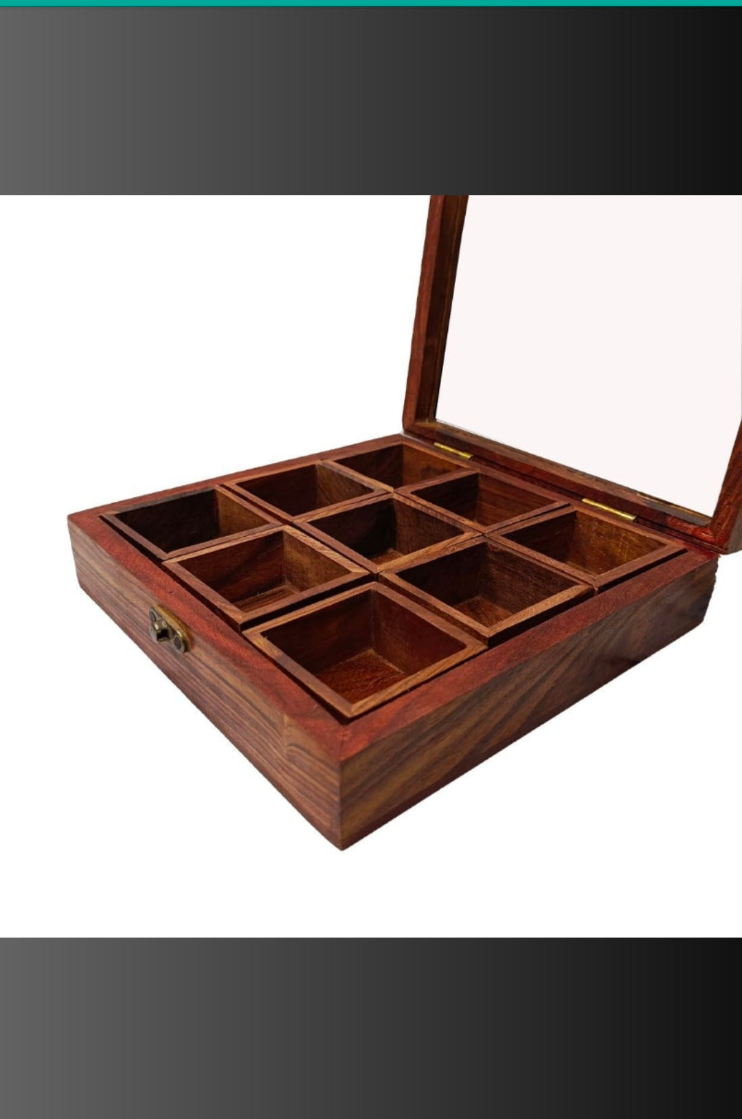 SHEESHAM WOODEN MASALA BOX