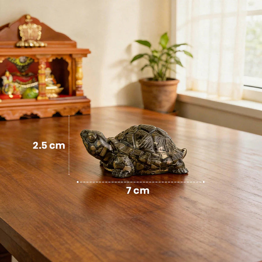 Pyrite Tortoise (Kachhua) for Money, Protection & Vastu