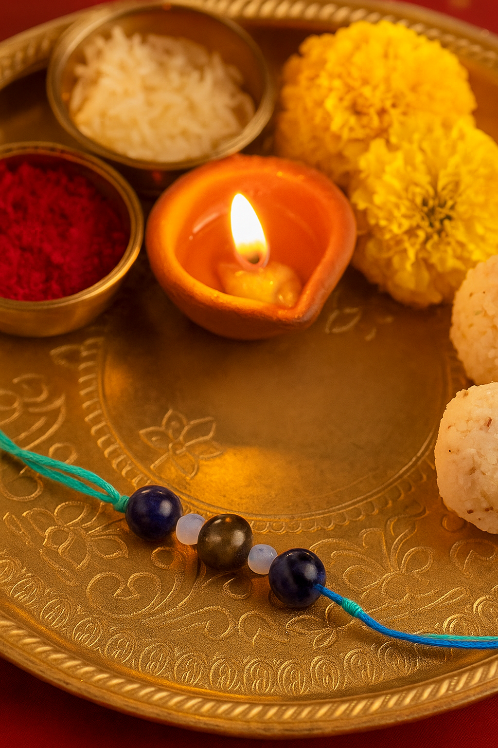 DIVYASHRINGA GEMSTONE RAKHI